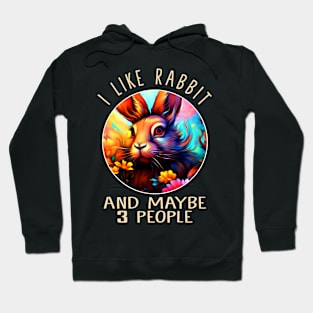 Hoppy Hare Stylish Tee Celebrating the Charm of Rabbits Everywhere Hoodie